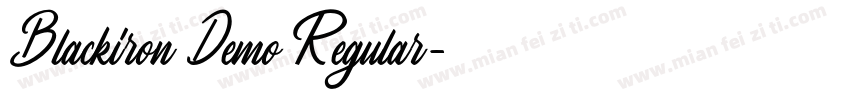 Blackiron Demo Regular字体转换